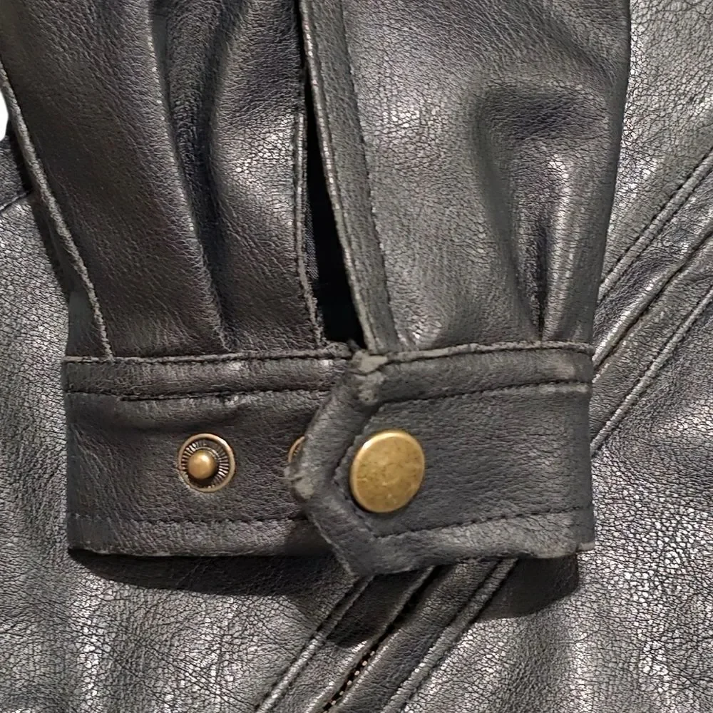 Children Black Faux Leather Jacket 2T By Whispering Smith
